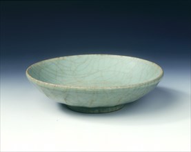 Longquan celadon saucer with crackled Guan type glaze, Southern Song dynasty, China, 1127-1279. Artist: Unknown