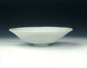 Qingbai dish with moulded lotus design, Song dynasty, China, 12th century. Artist: Unknown