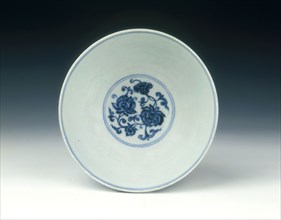 Blue and white bowl, early Ming dynasty, Yongle period, China, 1402-1424. Artist: Unknown