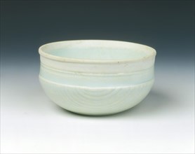 Moulded qingbai cup with unglazed rim, Southern Song dynasty, China, 12th century. Artist: Unknown