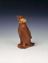 Brown lead glazed modelled bird of prey, Eastern Han dynasty, 20-220. Artist: Unknown