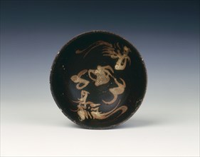 Jizhou tea bowl with slip decoration, Southern Song dynasty, China, late 12th-early 13th century. Artist: Unknown
