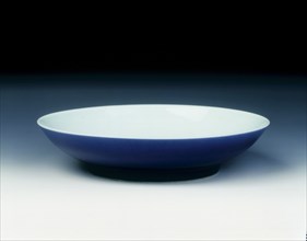 Sacrificial blue-backed saucer, Qing dynasty, Yongzheng period, China, 1723-1735. Artist: Unknown