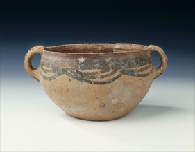 Red pottery jar with painted designs, Neolithic, Ma Chang phase, China, c2500 BC-1700 BC. Artist: Unknown