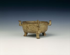 Proto-Yue tripod pot, Late Warring States, China, c3rd-2nd century BC. Artist: Unknown