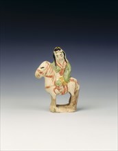 Cizhou figure of a woman on a horse, Jin/Yuan dynasty, China, 13th century. Artist: Unknown