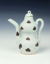 Qingbai double gourd spotted ewer, Yuan dynasty, China, 1279-1368. Artist: Unknown