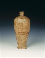Brown painted vase and cover, Jin or Yuan dynasty, China, 13th century. Artist: Unknown