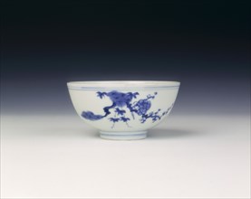 Blue and white bowl, Ming dynasty, Tianqi period, China, 1621-1627. Artist: Unknown