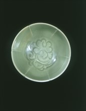 Yaozhou celadon bowl with peony design, Jin dynasty, China, 1127-1234. Artist: Unknown