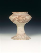 Ban Chiang pottery footed bowl, Thailand, c1000-500 BC. Artist: Unknown