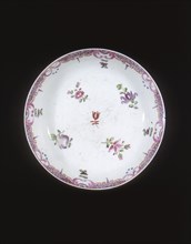 Famille rose export saucer, Qing dynasty, China, 1750-1799. Artist: Unknown