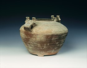 Unglazed pottery jar, Western Han dynasty, China, 206 BC-8 AD. Artist: Unknown