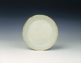 Qingbai dish with cranes, Southern Song dynasty, China, 12th century. Artist: Unknown