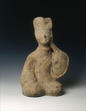 Unglazed pottery figure of a singer, Eastern Han dynasty, China, 25-220 AD. Artist: Unknown