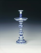 Candlestick with Ming style decoration, Qing dynasty, Qianlong period, China, 1736-1795. Artist: Unknown