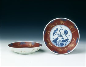 Pair of dishes with ducks, Ming dynasty, China, 1550-1599. Artist: Unknown