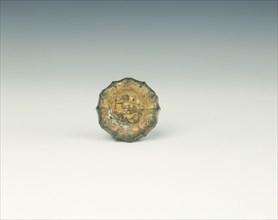 Gilt bronze sword pommel, Eastern Han to early Six Dynasties, China, 2nd-4th centuries. Artist: Unknown