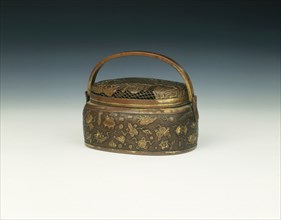 Gilded copper hand warmer, China, 1600-1650. Artist: Unknown