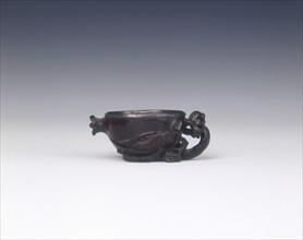 Zitan cup with the Five Poisons, Qing dynasty, China, 17th-18th century. Artist: Unknown