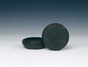 Circular copper incense box with prunus, Late Ming dynasty, China, early 17th century. Artist: Unknown