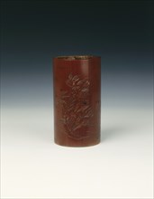 Bamboo brush pot, Qing dynasty, China, 1705-1773. Artist: Zhou Hao