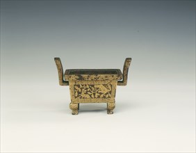 Damascened iron incense burner, Ming dynasty, Xuande period, Tibet, 1426-1435. Artist: Unknown