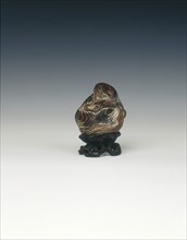 Scholar's pebble sculpture, China. Artist: Unknown