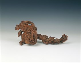 Boxwood ruyi sceptre, Qing dynasty, China, 18th century. Artist: Unknown