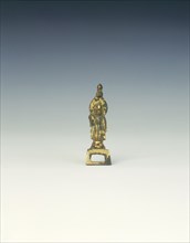 Gilt bronze Avalokitesvara, Sui dynasty, China, 581-618 AD. Artist: Unknown