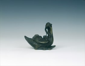 Bronze mandarin duck, late Ming dynasty, China, 1550-1644. Artist: Unknown