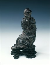 Horn luohan figure, Ming to Qing dynasty, China, 17th century. Artist: Unknown