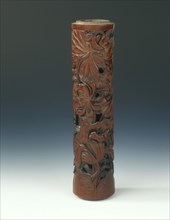 Bamboo incense holder, Qing dynasty, Kangxi period, China, 1662-1722. Artist: Unknown