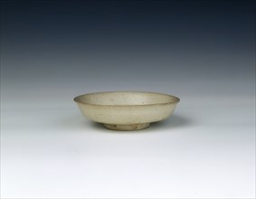 White glazed saucer dish, Chu Dau kiln, Vietnam, 14th century. Artist: Unknown