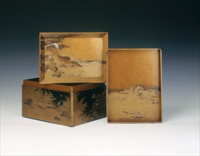 Maki-e lacquer dowry box, Middle Edo period, Japan, 1st half of 18th century. Artist: Unknown