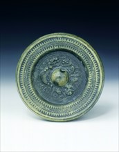 Bronze mirror with two dragons, Han dynasty, China, 206 BC-220 AD. Artist: Unknown