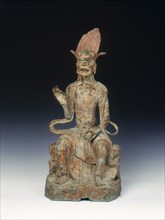 Dated gilt bronze door guardian figure, Wanli period, Ming dynasty, 1614. Artist: Unknown