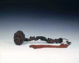 Jichimu wood ruyi sceptre, Qing dynasty, China, early 18th century. Artist: Unknown