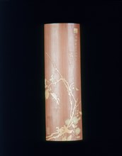 Liuqing bamboo wrist rest with praying mantis, 1982. Artist: Fan Muk Yen