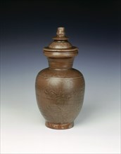Celadon vase and cover of Yue type, Northern Song dynasty, Zhejiang Province, China, 960-1127. Artist: Unknown