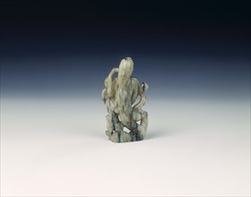 Jade immortal by a peach tree, late Ming dynasty, China, 1550-1644. Artist: Unknown