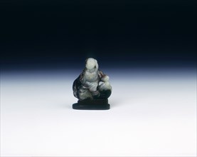Jade group of a boy riding a fish, Ming dynasty, China, 1369-1644. Artist: Unknown