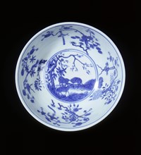 Yellow medallion bowl with three sheep, Guangxu period, Qing dynasty, China, 1875-1908. Artist: Unknown