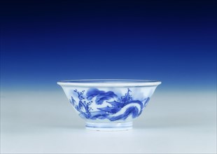 Blue and white tea cup, early Kangxi period, Qing dynasty, China, 1662-1683. Artist: Unknown