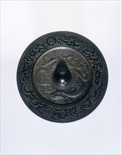 Bronze mirror decorated with six different animals, Eastern Han dynasty, China, early 3rd century. Artist: Unknown