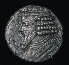 Silver tetradrachm of King Gotarzes II of Parthia (ruled 41 to 51), 1st century. Artist: Unknown