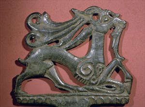 Bronze plaque with an elaborate animal, 4th century BC. Artist: Unknown
