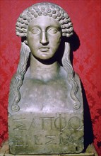 Bust of the Greek poetess Sappho, 6th century BC. Artist: Sappho