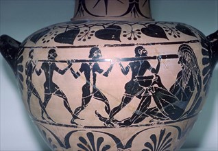 Vase-painting of the story of the Cyclops from the 'Odyssey'. Artist: Unknown