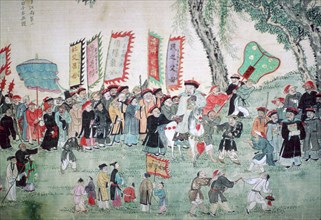 Chinese painting from a series about Chao Hsia. Artist: Unknown